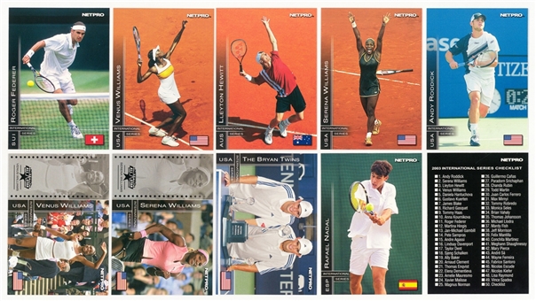 2003 Net Pro Tennis Factory Set (90 Cards) Including Rafael Nadal, Roger Federer and Serena Williams Rookie Cards